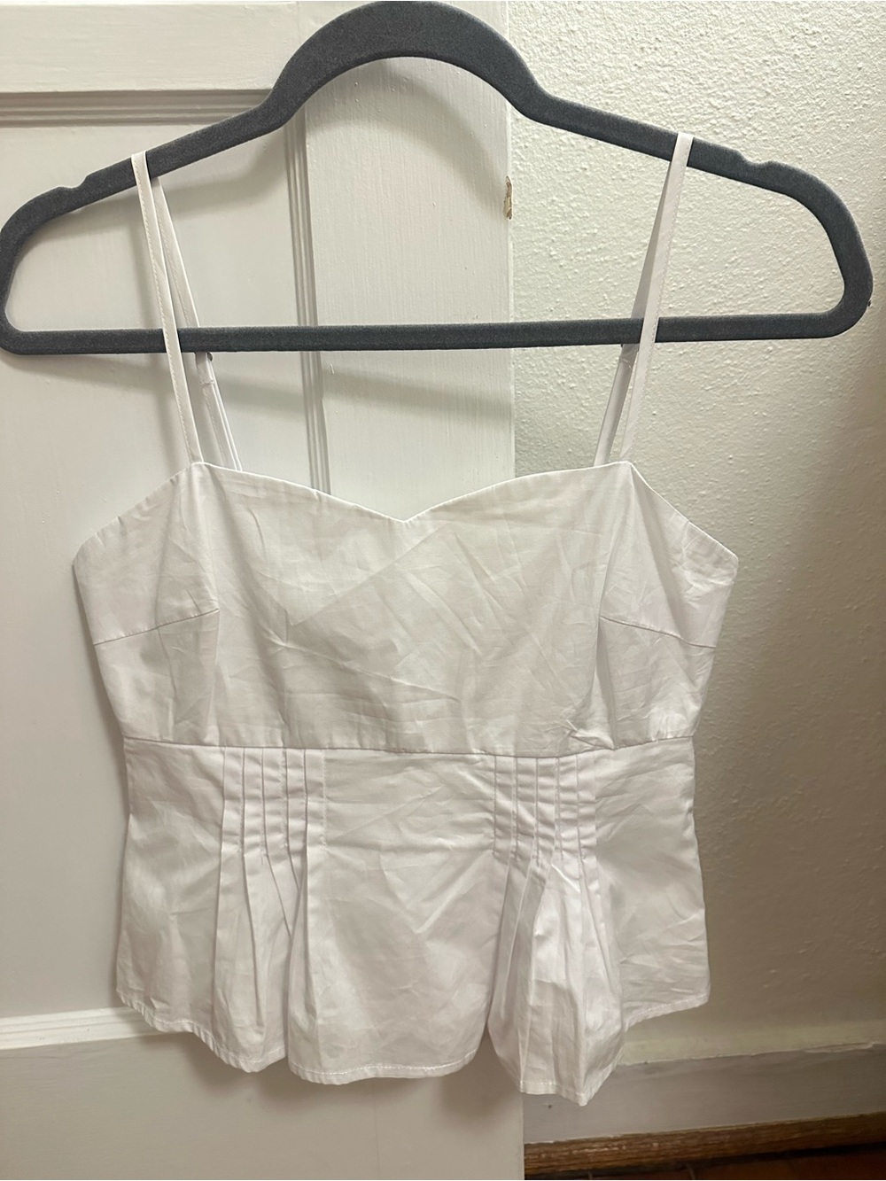 Le Lis Pleated Cotton Poplin Cami